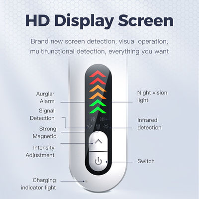 White Hidden Spy Camera Detector Device , Plastic Portable Security Camera Detector