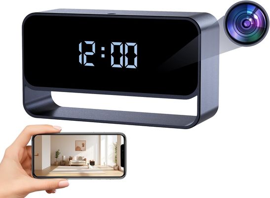 1080P HD Mini Wifi Spy Camera Clock , Mini Hidden Clock Camera Night Vision