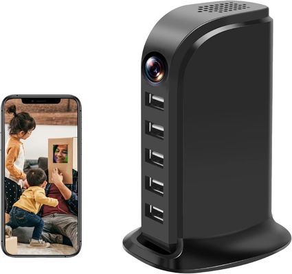 WIFI USB Charger Hidden Camera , Mini Peep Hole Camera Black / White