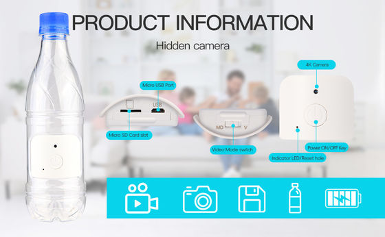 1080P Water Bottle Hidden Spy Camera Plastic Transparent Home Security Mini Camera