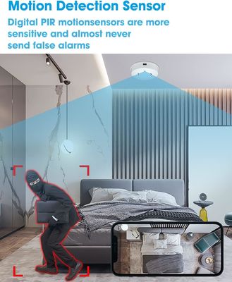 Wifi Smoke Detector Hidden Camera , Smoke Detector Spy Camera With Night Vision
