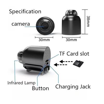 ABS Plastic Mini Security Spy Camera , WIFI HD 1080P Mini Camera With Audio