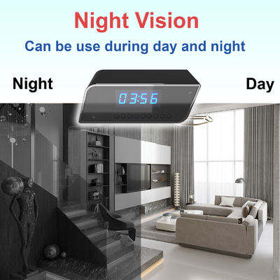 Full HD 1080p Wireless Security Camera , WIFI Clock Spy Camera With Night Vision