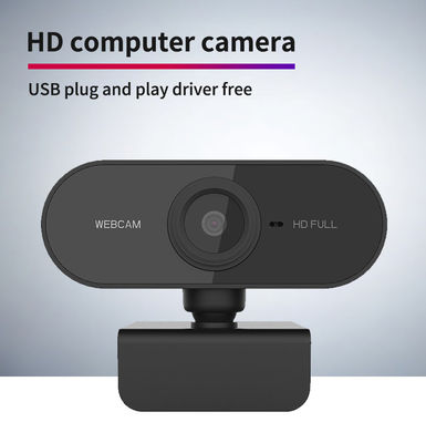 Plastic USB Computer Camera , Black Full HD 1080P USB Webcam