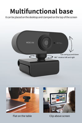 Plastic USB Computer Camera , Black Full HD 1080P USB Webcam