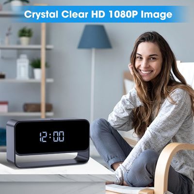 1080P HD Mini Wifi Spy Camera Clock , Mini Hidden Clock Camera Night Vision