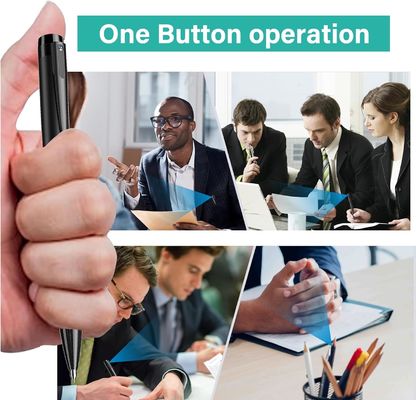 Black Mini Wifi Camera 1080P Pen Hidden Camera For Business Meetings