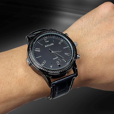 Black Watch Hidden Camera 1080P Spyware Hidden Camera Mini 4.8 Ounces