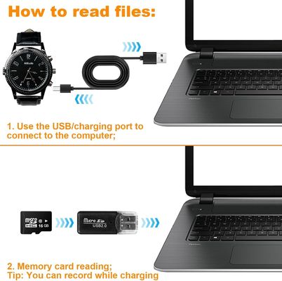 Black Watch Hidden Camera 1080P Spyware Hidden Camera Mini 4.8 Ounces