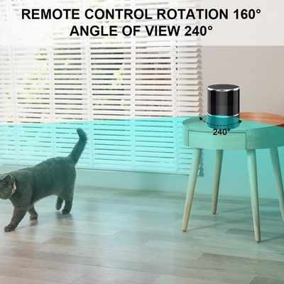 1080P Wifi Bluetooth Speaker Camera Black Concealed Security Cameras