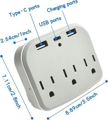 White Wifi Spy Camera Wall Outlet , Plastic Mini Hidden CCTV Camera