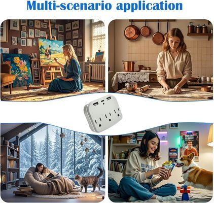 White Wifi Spy Camera Wall Outlet , Plastic Mini Hidden CCTV Camera