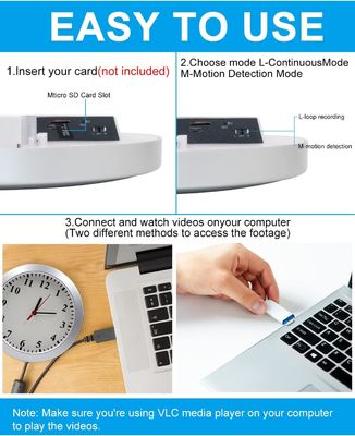 Security Plastic Mini Hidden Camera WIFI Wall Clock Hidden Camera