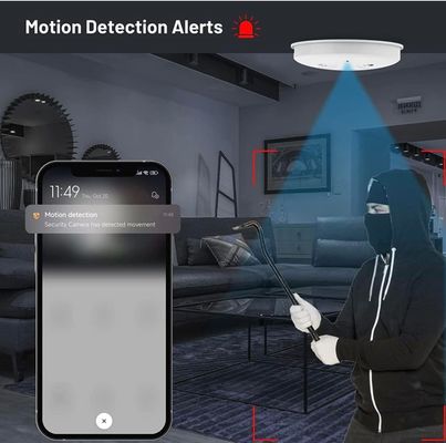 1080P WIFI Hidden Camera Fire Detector Spy Camera White 7.5 Ounces