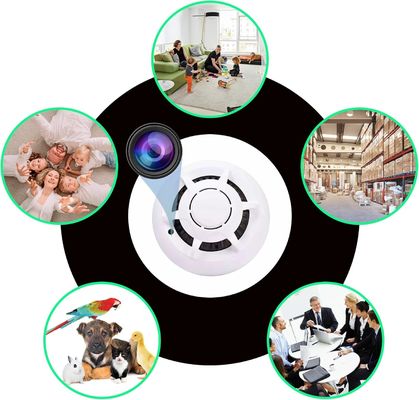 Battery Powered Mini Spy Camera Wifi Smoke Detector Hidden Camera For Home