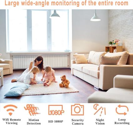 Battery Powered Mini Spy Camera Wifi Smoke Detector Hidden Camera For Home
