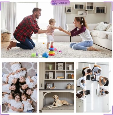 White Miniature Home Security Cameras Wifi Smoke Detector Spy Camera With Motion Detection