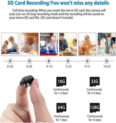 Compact 1080P Wifi Mini Camera Hidden Camera Black APP Control Tinny Camera