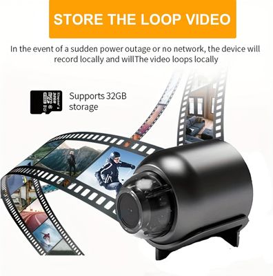 Mini Wifi Security Spy Camera , Mini 1080P HD Wireless Camera With Night Vision