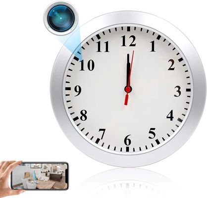 Battery Powered Wifi Spy Camera , Wall Clock Hidden Spy Camera For House